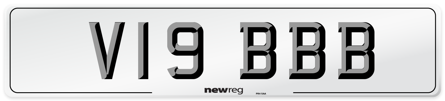 V19 BBB Number Plate from New Reg